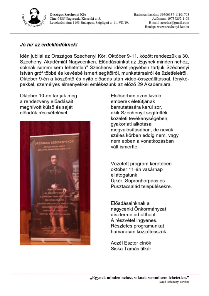 30. Széchenyi Akadémia