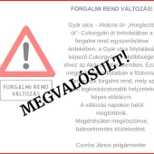 Forgalmi rend változás